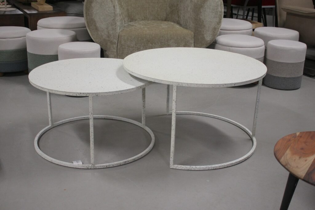 Salontafel Sadar wit (set van 2)