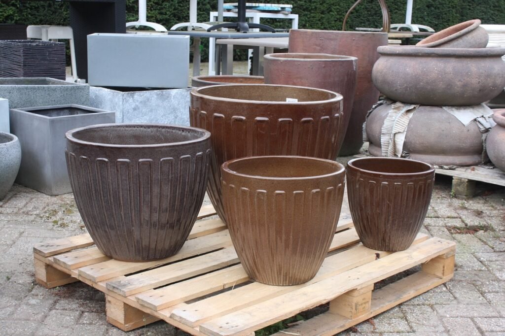 Bloempot geglazuurd Macchiato Ø58