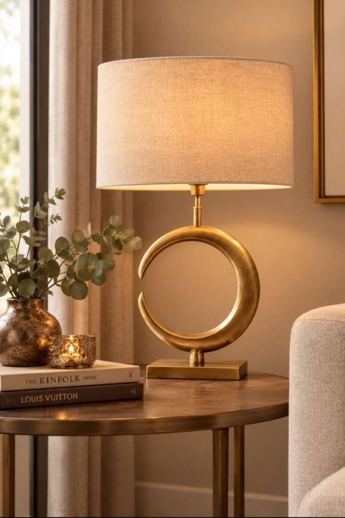 Lampvoet LUNE antiek brons Light & Living