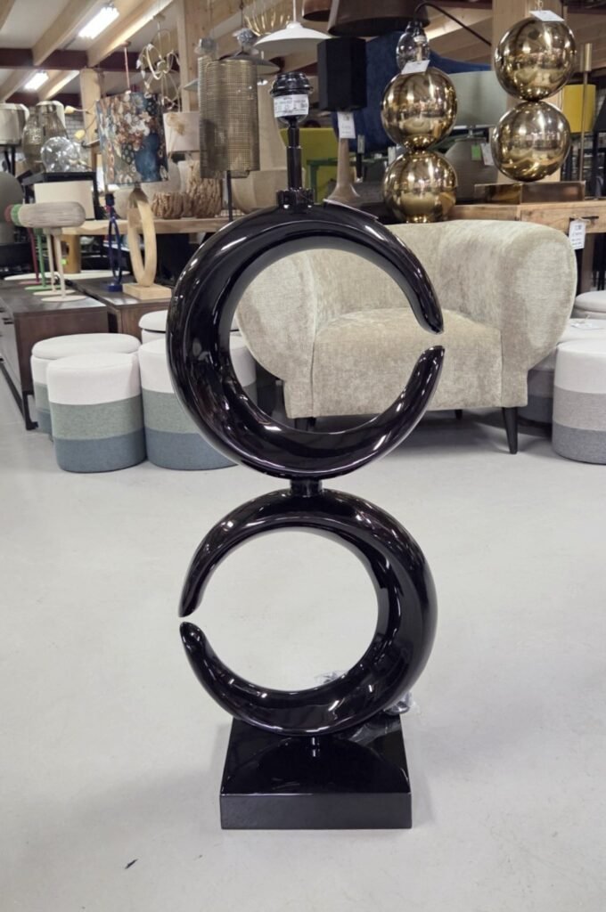 Lampvoet MAAN zwart Light & Living