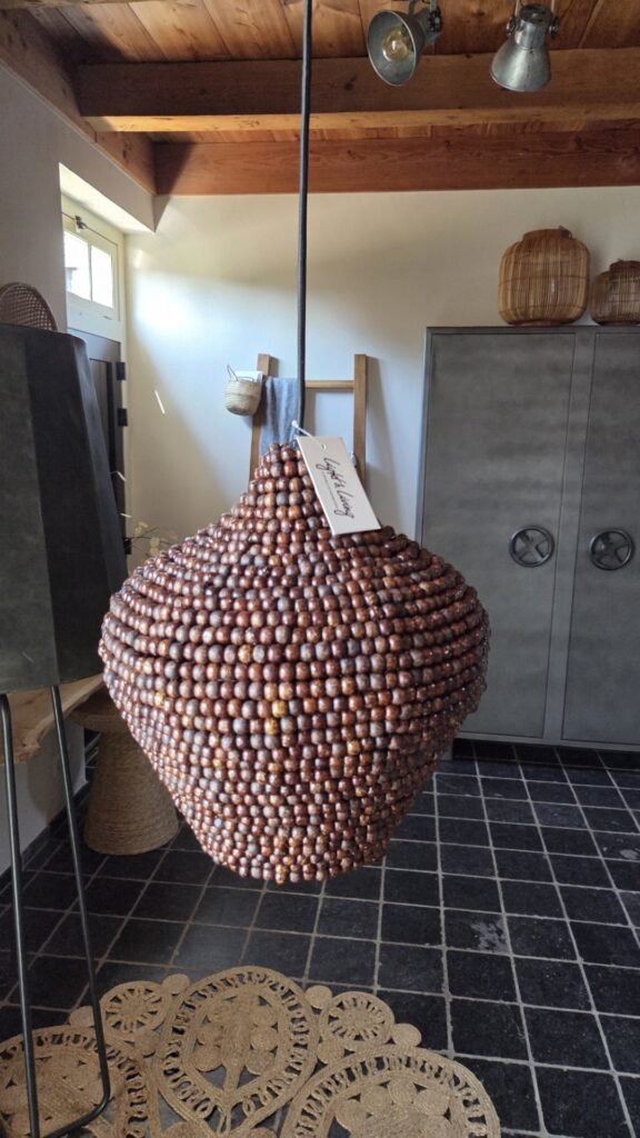 Hanglamp KALENGA Light & Living donkerbruin Ø28x30