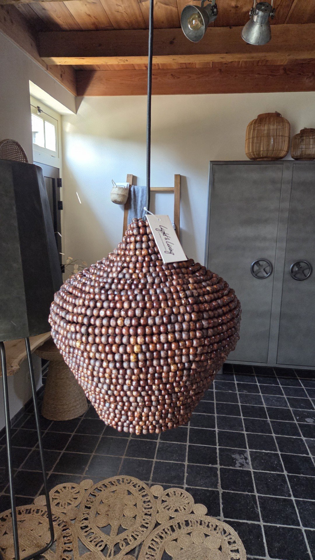Hanglamp KALENGA Light & Living donkerbruin Ø28x30