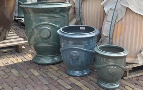 Bloempot Anduze stijl mosgroen Ø29