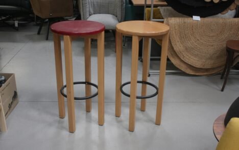 Barkruk hout & metaal