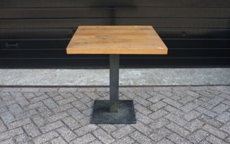Tafel metaal & hout 70x70