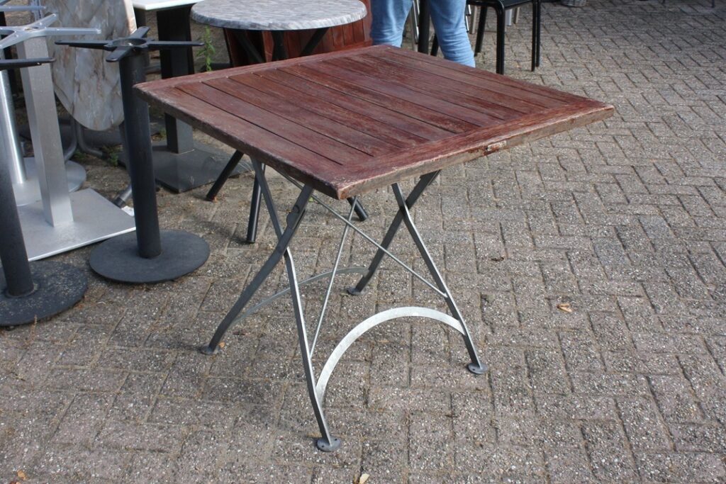 Terrastafel / klaptafel teakhout