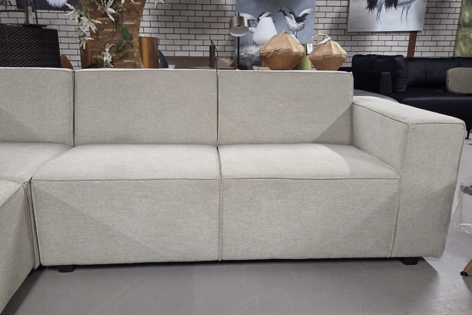 Hoekbank stof naturel - Afbeelding 5