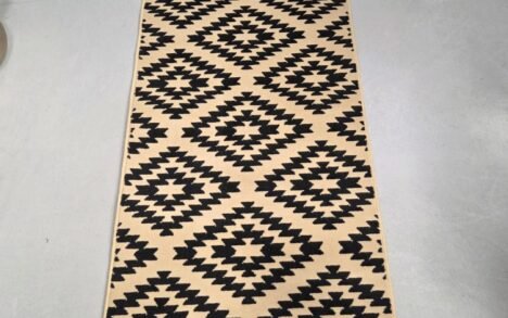 Vloerkleed / loper bruin - zwart 80x300