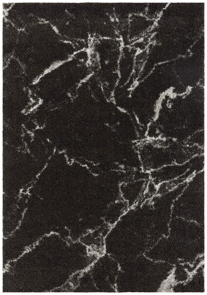 Vloerkleed Mayrin Mint zwart marmer 160x230