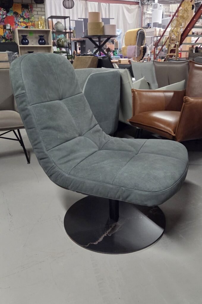 Fauteuil Lush Jess Design draaibaar (leer)