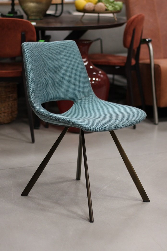 Eetkamerstoel Sophie stof blauw - Afbeelding 2